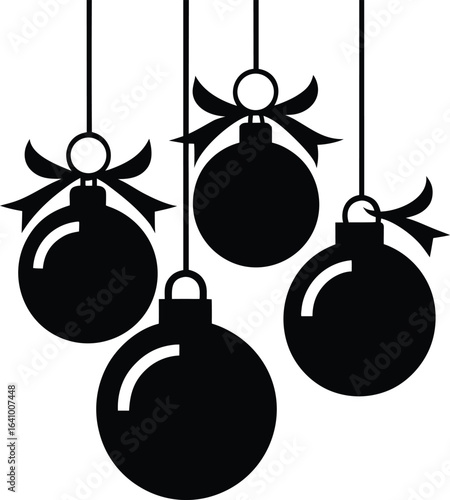 Festive bauble cluster design for holiday celebrations