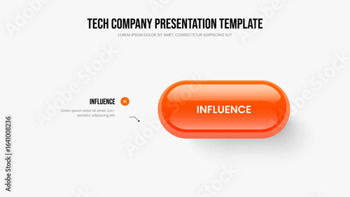 Sales Proposal One Element Diagram Frame Layout. Visual Development Slide Template Vector Illustration. Professional Planning 1 Step Infographic Presentation Design.