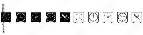Time icon vector set. clock illustration sign collection. watch symbol.