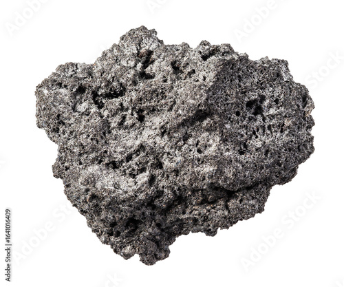 Fotografija natural rough pumice mineral cutout on white