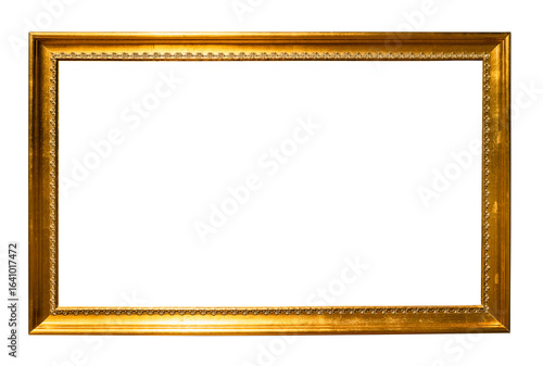 retro horizontal narrow simple gold painting frame