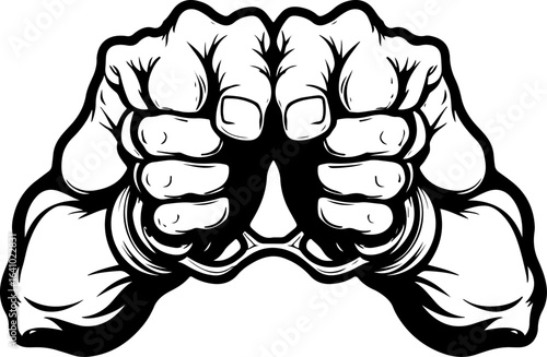 Fist with Brass Knuckles vector graphcis