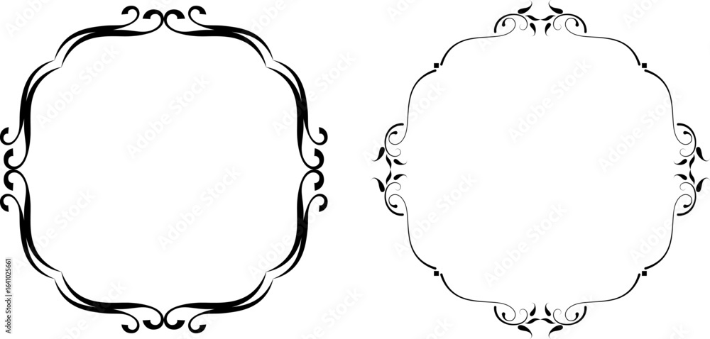 Fototapeta premium vector frames black on a white background