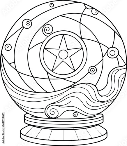 Halloween Gamification Mystical Crystal Ball Illustration