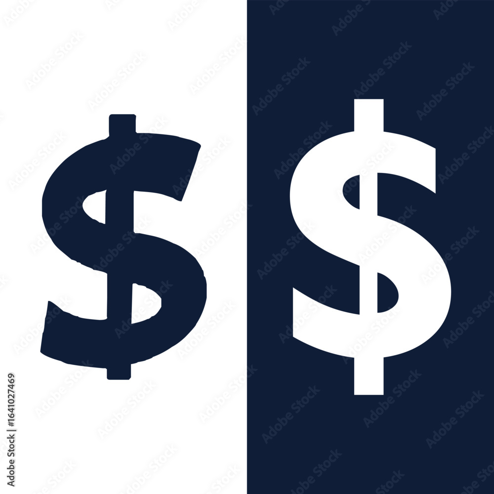 Fototapeta premium American Dollar Icon Vector Currency Symbol Stock Vector.