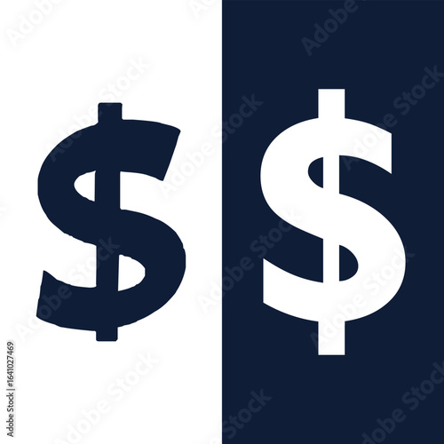 American Dollar Icon Vector Currency Symbol Stock Vector.