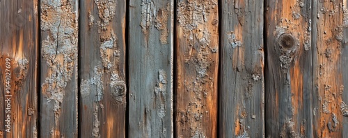 Old grunge dark wooden texture, focusing on the rich brown tones and intricate patterns of weathered wood, ideal for vintage or rustic aesthetics, Generative AI