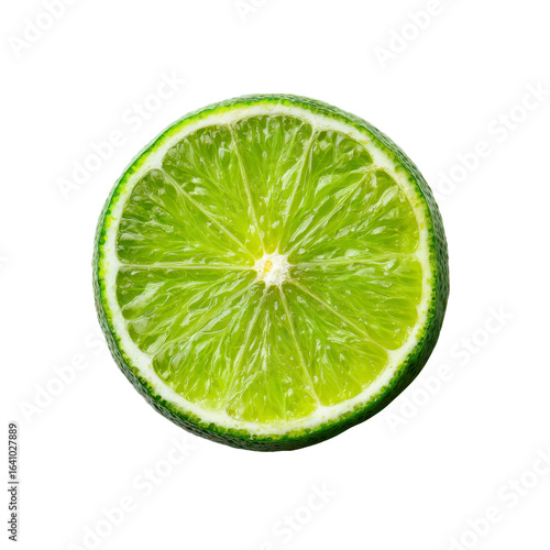Juicy Lime Slice, Fresh Citrus Fruit, Cross Section
