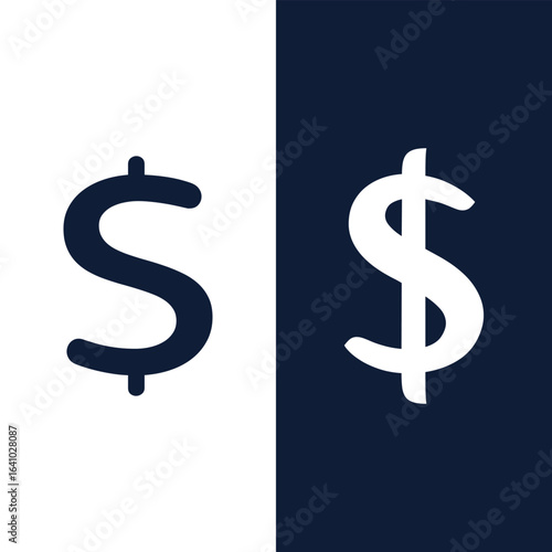Dollar currency icon logo design inspiration vector template Stock Vector Image and Art.