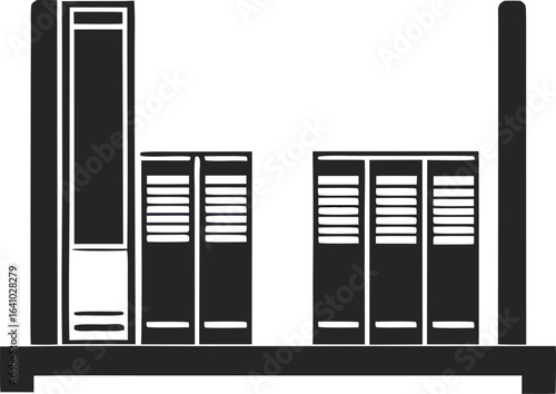 Silhouette of book self icon