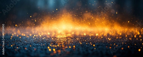 Fog in a spooky forest illuminated by moonlight, adding an ethereal and ghostly element to the scene with abstract bokeh effects, Generative AI