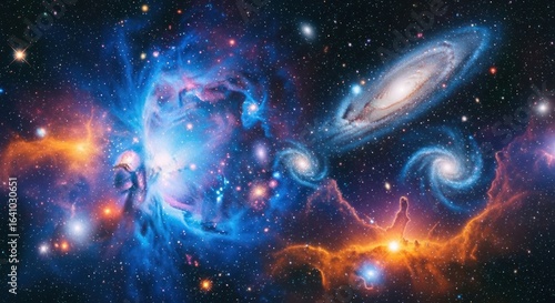 Spectacular celestial panorama unveiling distant galaxies and cosmic wonders beyond human