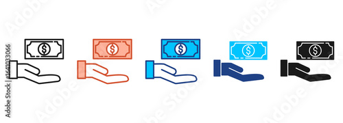 Donation Icon Set Multiple Style Collection