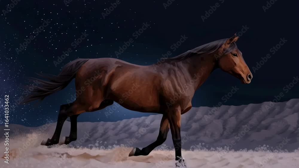horse in the snow horse in the snow