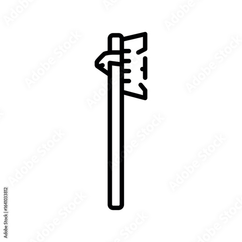 body massage brush black line icon for digital and print projects.