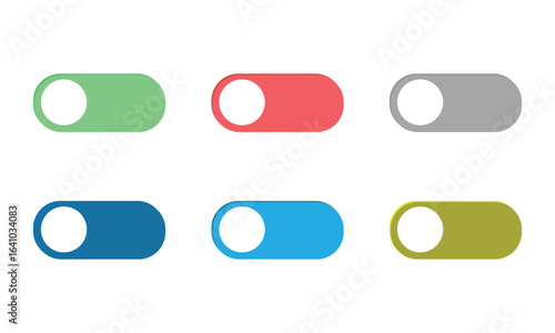 Set of power On and Off switch icon collection. Toggle switch symbol. Vector Illustration.in eps 10.