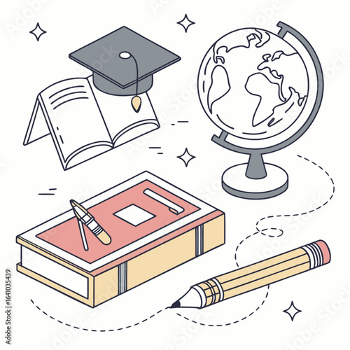 Vector Pack of Essential Teacher Tools
