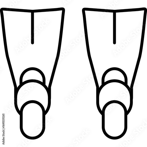Flippers Icon Vector Element