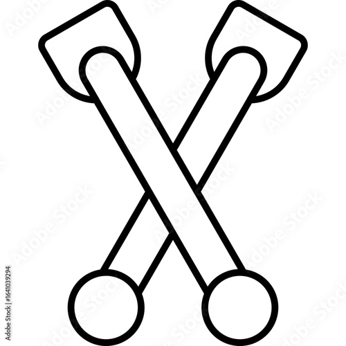 Oars Icon Vector Element