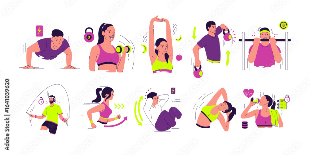 Fototapeta premium Workout Illustration