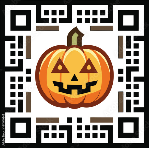 Halloween QR Code Halloween Pumpkin QR Code Design