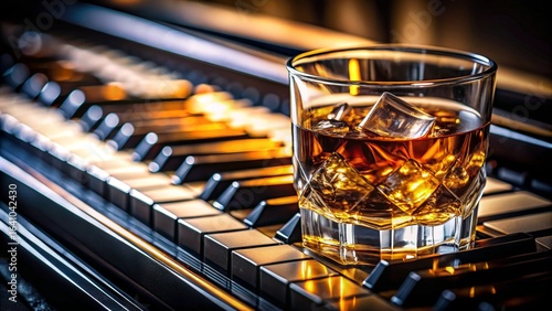 Golden whiskey, brandy, and cognac glasses reflect a glowing fire on a cold night