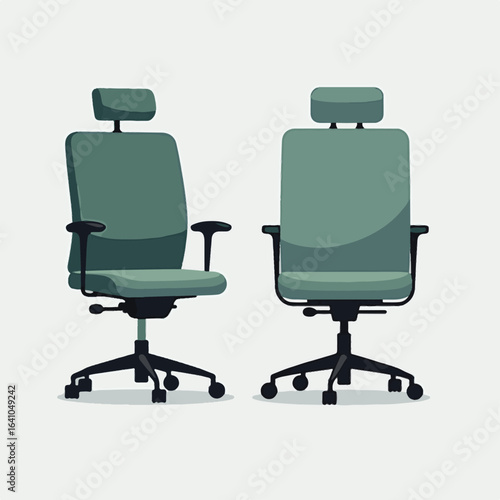 office chair isolated on white 100% fully editable vector file.