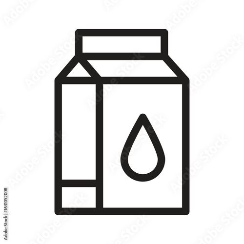 Tetra Pack Vector Outline Icon. EPS 10 File 