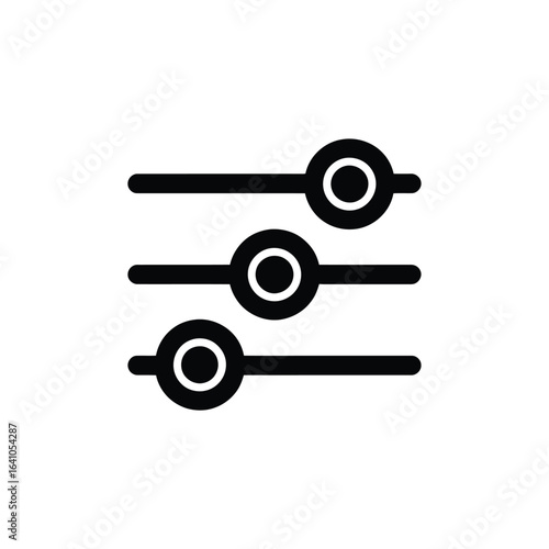 Three horizontal sliders with knobs for settings or adjustments