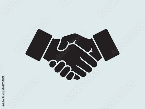 Business agreement handshake or friendly handshake line art icon for apps and websites