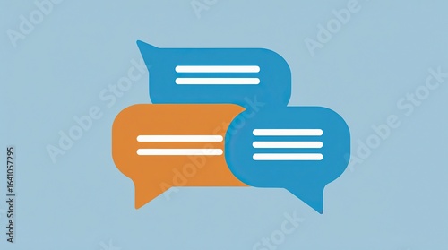 Three speech bubbles representing conversation and communication