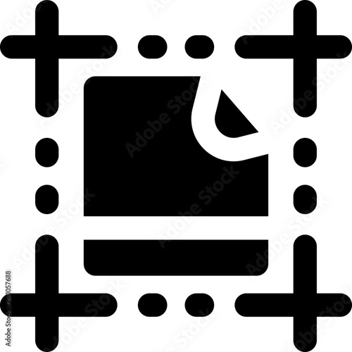 artboard glyph icon. Strong and solid vector icon for websites, mobile interfaces, presentations, and visual branding. High quality and easy to edit.