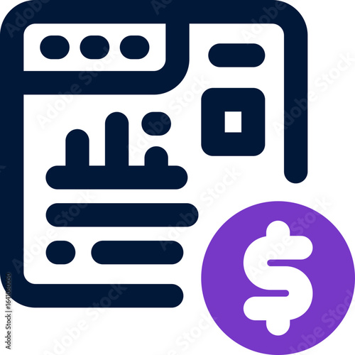 sale report duotone icon. Sleek and modern vector icon for websites, mobile apps, marketing materials, and corporate design. Fully scalable and ready to use.