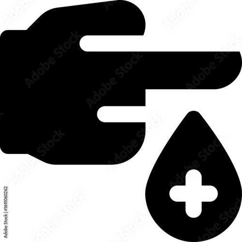 blood test glyph icon. Strong and solid vector icon for websites, mobile interfaces, presentations, and visual branding. High quality and easy to edit.