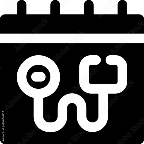 doctor appointment glyph icon. Strong and solid vector icon for websites, mobile interfaces, presentations, and visual branding. High quality and easy to edit.