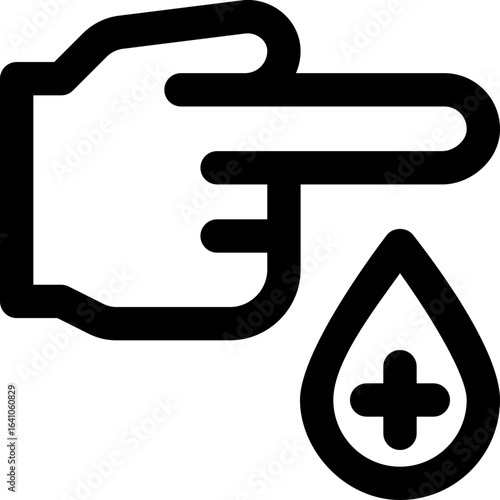 blood test line icon. Clean and minimalist vector icon for websites, mobile apps, presentations, and logos. Fully scalable and customizable for any project.