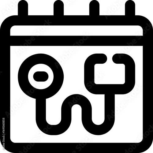 doctor appointment line icon. Clean and minimalist vector icon for websites, mobile apps, presentations, and logos. Fully scalable and customizable for any project.