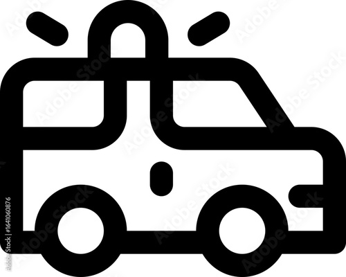 ambulance line icon. Clean and minimalist vector icon for websites, mobile apps, presentations, and logos. Fully scalable and customizable for any project.