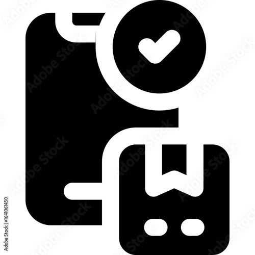 online order glyph icon. Strong and solid vector icon for websites, mobile interfaces, presentations, and visual branding. High quality and easy to edit.