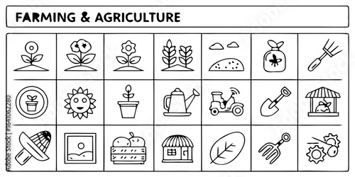Agricultural vector icons 