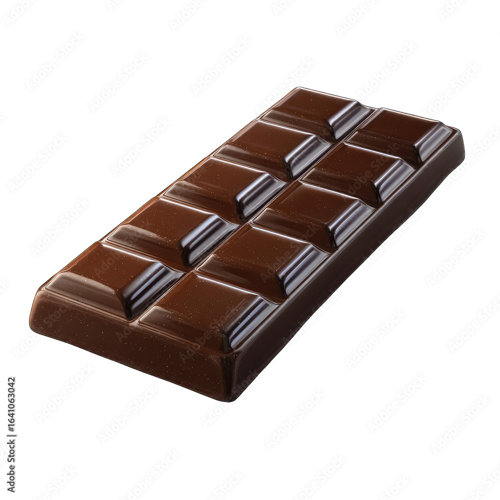 Obraz premium Dark chocolate bar, rectangular shape, smooth surface