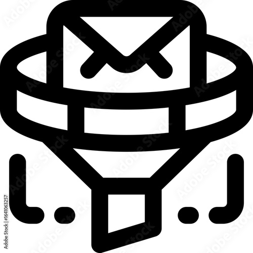 filter line icon. Clean and minimalist vector icon for websites, mobile apps, presentations, and logos. Fully scalable and customizable for any project.