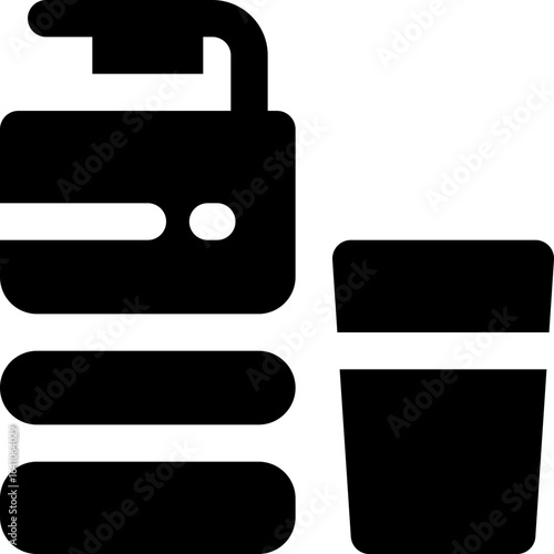 mineral water glyph icon. Strong and solid vector icon for websites, mobile interfaces, presentations, and visual branding. High quality and easy to edit.