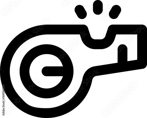 whistle line icon. Clean and minimalist vector icon for websites, mobile apps, presentations, and logos. Fully scalable and customizable for any project.