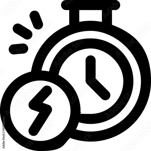 timer line icon. Clean and minimalist vector icon for websites, mobile apps, presentations, and logos. Fully scalable and customizable for any project.