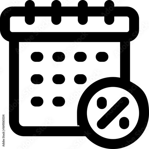 sale date line icon. Clean and minimalist vector icon for websites, mobile apps, presentations, and logos. Fully scalable and customizable for any project.