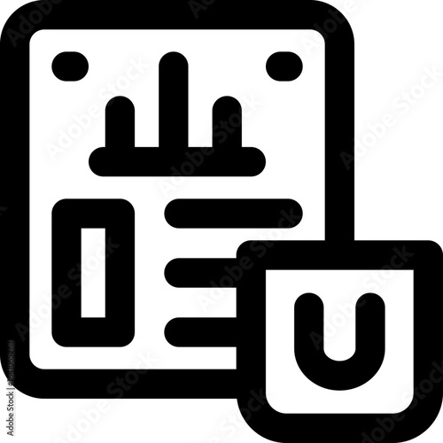 sale report line icon. Clean and minimalist vector icon for websites, mobile apps, presentations, and logos. Fully scalable and customizable for any project.