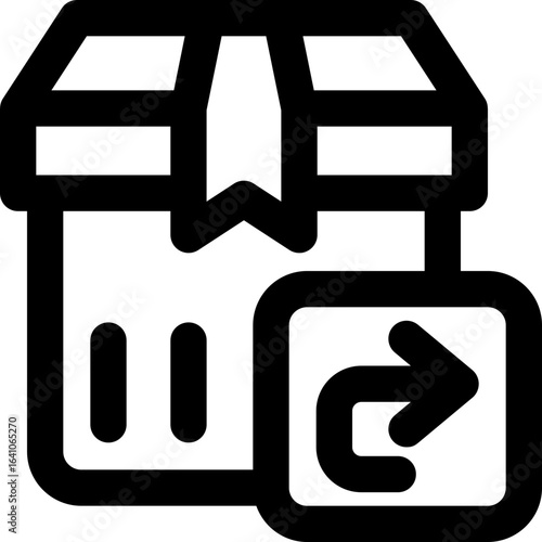 product return line icon. Clean and minimalist vector icon for websites, mobile apps, presentations, and logos. Fully scalable and customizable for any project.