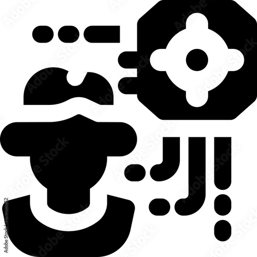 artificial intelligence glyph icon. Strong and solid vector icon for websites, mobile interfaces, presentations, and visual branding. High quality and easy to edit.