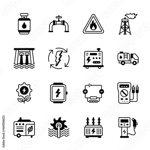 Grab this latest glyph collection of sustainable power icons